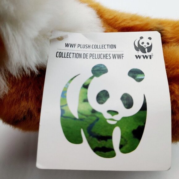 WWF Brown Tiger Plush Realistic Oranges Striped Stuffed Animal 1986 Vintage - Picture 5 of 6